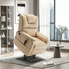 Experience the ultimate in comfort and versatility with the JUUXO Lay Flat Recliner Chair. This lift recliner boasts a fully flat 180-degree lay-flat feature, allowing you to unwind and fully recline in a spacious 70.78-inch length. With a generous 25-inch wide seat, it provides ample space and exceptional comfort for those who desire extra room to relax. With two remote controllers, you can easily control the Massage, Heating, and Lifting functions, making it the perfect place to relax after a Sleeping Chair, Lift Recliners, Extra Rooms, Extra Room, Massage Chair, Reclining Sofa, Heating Systems, Big And Tall, Sofa Chair