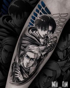 Aot Levi, Attack On Titan Tattoo Ideas, Medium Size Tattoos, Wolverine Tattoo, Tattoo Chart, Levi And Erwin, Christmas Tattoo, Batman Tattoo