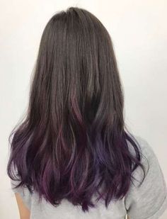 Brown Ombre Hair Color, Black Hair Ombre, Honey Blond, Purple Ombre Hair, Mid Fade, Brown Ombre Hair, Purple Highlights, Spiky Hair, Hair Color Purple