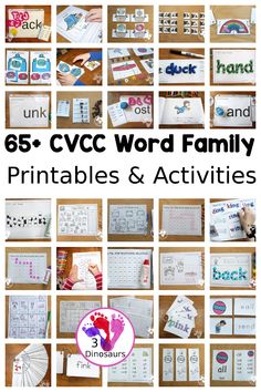 a collage of different printables and activities for children