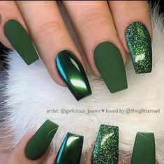 Simple And Cute Nails, St Patricks Nail Designs, Green Fall Nails, Irish Nails, Saint Patrick Nail, Diy Nail Art Tutorial, Nail Art Noel