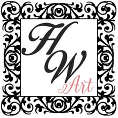 a black and white frame with the word fw art