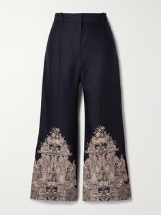 Zimmermann's 'Natura' pants are reminiscent of '70s styles. Cut from lightweight linen, they have sharply pressed creases and flared legs that feature the label's signature paisley print. Style yours with crisp white tailoring. Fitted Wide Leg Bottoms With Paisley Print, Fitted Linen Bohemian Bottoms, Fitted Bohemian Linen Bottoms, Winter Beauty, Flared Pants, Print Style, Printed Linen, Clothes Collection, Everyday Wardrobe