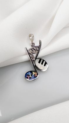 Musical notes pendant, Cloisonne enamel jewelry, Fine silver 999,Music teacher gift, Piano pendant Cloisonne Enamel Jewelry, Music Teacher Gift, Music Teacher Gifts, Musical Notes, Musical Note, Cloisonne Enamel, Music Teacher, Enamel Jewelry, Teacher Gift