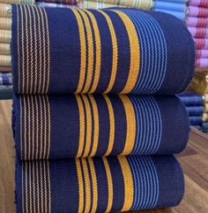 Aso Oke fabric  bundles for wedding and traditional attire. Made with quality cotton fabric, Aso Oke Made in Nigeria. It can be use to sew traditional wedding attire for bride groom, family and friends. It can also be use for all special occasions. It available for wholesales and retails:  Color:Navy blue /yellow gold as look in the picture  Measurement: 1 bundle/ 8 strips  1 strips/ lengths 90inches width 6inches  How to use or sew  1 bundle for gele, ipele and 1 mem hat  2 bundles for dress/ g Traditional Wedding Attire, Aso Oke, For Wedding Dress, Clothing Gifts, Etsy Wedding Dress, Bridesmaid Outfit, Traditional Attire, Dress Gown, Fabric Bundle