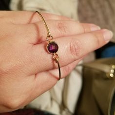 This Is A 14k Gold Filled Bangle With A Round Faceted Synthetic Diamond (Cz), Available In: Honey Topaz, Purple, Garnet, (Red Swarovski Heart & Red Swarovski Heart W/Ruby) & Moonstone. All Materials Made In The Usa & I Made It In California As Well. Size Is 7.5" ***I Guarantee All My Gold Filled Bracelets* Are Made In Usa And Will Last Longer Than 10 Yrs, Any Problem Just Contact Me, I Will Send My Info With Purchase*** Formal Adjustable Bracelet With Bezel Setting, Gold Faceted Bracelets, Formal Birthstone Bracelets, Adjustable Round Bracelet With Gemstone Accents, Adjustable Round Bracelets With Bezel Setting, Round Adjustable Bracelet With Gemstone Accents, Gold Bracelets With Gemstone Accents And Adjustable Fit, Adjustable Gold Bracelets With Gemstone Accents, Formal Adjustable Bracelets With Gemstone Accents