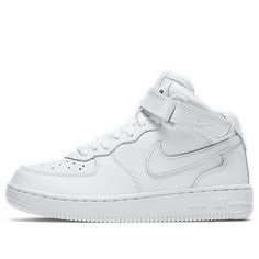 Kids Nike Air Force 1 Mid PS 'White' White/White-White Sneakers/Shoes Tenis Nike Air, Nike Air Force 1 Mid, Basketball Shoes For Men, Best Basketball Shoes, Nike Air Force 1 High, White Nike Shoes, Air Force 1 Mid, Air Force 1 High, White Shoes Sneakers