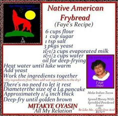 the flyer for native american frybread