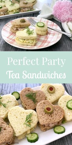 the perfect party tea sandwiches with cucumbers