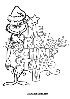 the grin christmas tree coloring page