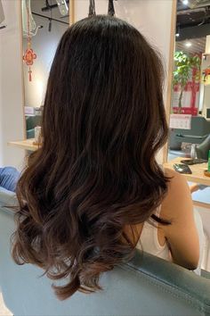 Plain Curl Perm, Soft Perm For Long Hair, Korean Soft Perm, S Curl Perm Korean, S Curl Perm, Korean Perm Medium Wavy Hair, Partial Perm, Medium Hair Perm, Digital Perm Long Hair