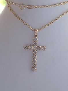 In beautiful condition  Hallmarked 9ct Gold  Set with genuine 1mm diamonds 18 inch 9ct Gold chain  4 grams Diamond Set, Gold Set, Pendant Necklaces, Gold Chain, Gold Chains, Hallmark, Gold Diamond, Jewelry Necklace Pendant, Jewelry Necklaces