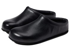 Free People Cambria Clog Foobed - Women's Shoes : Black : Add a pop of color and comfort to your outfit wearing the Free People Cambria Clog Foobed. Sleek leather upper. Comfort leather lining. Cushioned leather footbed. Easy slip-on style. Rounded toe. Durable rubber outsole. Imported. Measurements: Weight: 12 oz Product measurements were taken using size EU 39 (US Women's 9), width M. Please note that measurements may vary by size. Weight of footwear is based on a single item, not a pair.