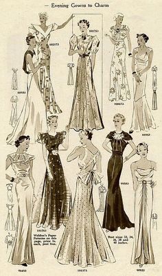 1930s evening gown dark blue - Google Search 1930s Illustration, Book Costumes, Fashion 30s, Literature Art, Cat Treats, Floral Dresses, Womens Fashion For Work, Fashion Over 40, Costume Outfits