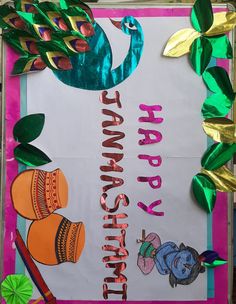 this is an image of a happy diwalish day sign made out of paper