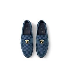 LOUIS VUITTON® - Major Loafer - Blue Louis Vuitton Gifts, Louis Vuitton Official Website, Spring Sandals, Trunk Bag, Leather Denim, Louis Vuitton Official, Wallet Pouch, Monogram Bag, Business Bag