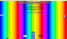 an image of a website page with rainbow colors