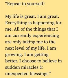 a poem written in black and white with the words,'repeat to yourself my life is