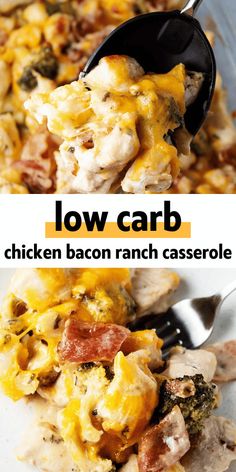 this low carb chicken bacon ranch casserole is the perfect side dish