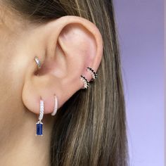 Sapphire Blue Silver Hoop Earrings – Cameo Sterling Silver Gemstone Huggie Earrings, Fine Jewelry Sterling Silver Hoop Earrings With Gemstone, Sterling Silver Hoop Earrings With Gemstones, Sterling Silver Huggie Drop Earrings With Gemstone, Elegant Blue Single Huggie Earring, Blue Hypoallergenic Hoop Jewelry, Hypoallergenic Blue Hoop Jewelry, Blue Sterling Silver Small Hoop Earrings, Small Blue Sterling Silver Hoop Earrings