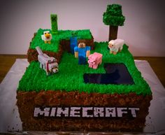 a cake made to look like a farm scene