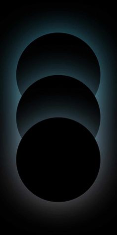 three circles are shown in the dark