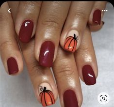 Pumpkin Nail Designs, Pumpkin Nail, Pumpkin Nail Art, Thanksgiving Nail, Fall Gel Nails, Pumpkin Nails, Fall Nail Art Designs, Cute Nails For Fall, Nails 2021