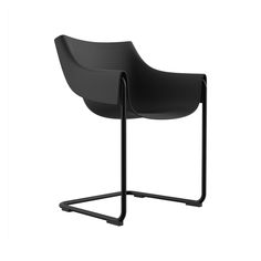 a black chair on a white background