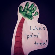 there is a sign that says luke's palm tree