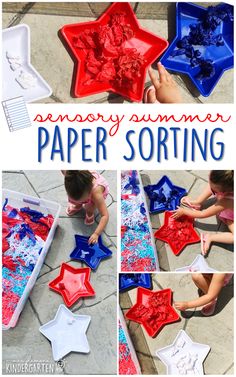 an easy and fun paper sorting activity for toddlers