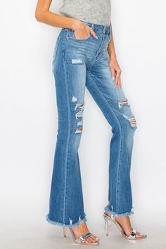 Details Style No. AT1027M Experience high-rise fit that flatters your figure and brings a contemporary feel to the traditional bootcut style. The perfect blend of comfort and style with our Dynamic Stretch Bootcut Jeans – a unique fusion of modern design and timeless elegance.Highlights Super Stretch With Marble Effect High Rise Natural Distressed Detailing Medium Stone Wash Frayed Hem With Distress Star Embroidery On Back Yoke Seam Shape & fit Bootcut High rise Frayed Hem Specifications: Front Fitted Full-length Denim Flares, Fitted Flare Jeans With Flared Hem, Fitted Jeans With Flared Hem For Fall, High Waist Fitted Flares For Fall, Fitted High Waist Flares For Fall, Fall Fitted Full-length Flare Jeans, Fitted Full Length Flare Jeans For Fall, Sleeveless Kimono, White Dress Formal