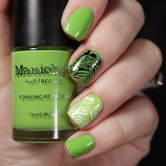 Green Nail Designs Summer, Stamping Nail Polish, Pedi Ideas, Cute Summer Nail Designs, Orange Dream, Green Polish, Green Nail Designs, Nail Art Designs Summer, Liquid Nails