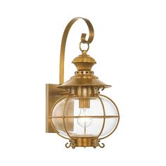 Collection: Harbor, Material: Brass, Finish Color: Flemish Brass, Width: 10.5", Height: 17.75", Depth: 11.75", Height From Outlet Box: 11", Backplate Width: 4.5", Backplate Length: 7", Lamping Type: Incandescent, Number Of Bulbs: 1, Wattage: 100 Watts, Moisture Rating: Wet Rated, Desc: , Nautical Door, Outdoor Wall Mounted Lighting, Livex Lighting, Outdoor Wall Lantern, Traditional Lighting, Wall Lantern, Lantern Pendant, Outdoor Wall Lights, Wall Light Fixtures