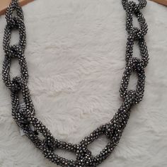 Chico's Long Gunmetal Necklace This Stunning Piece Is Gorgeous Dressy Or Casual And Is Very Lightweight. Smoke Free Home Aprox. 40" L Gunmetal Necklace, Horn Pendant Necklace, Chicos Jewelry, Wooden Bead Necklaces, Arrowhead Necklace, Chunky Statement Necklace, Sparkle Necklace, Mixed Metal Jewelry, Horn Pendant