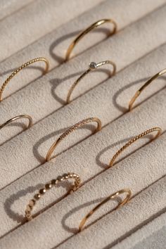 stacking ring, gold ring, aesthetic jewelry, aesthetic, gold rings, dainty rings, simple rings, minimalist jewelry, minimalist rings Hands With Rings, Dainty Rings, Cartilage Earrings Stud, Fancy Jewellery Designs, Gold Ring Sets, Fancy Jewellery, Deep Quotes