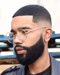 32+ Best Haircuts for Black Men in 2023 - Men's Hairstyle Tips Short Quiff, Short Hairstyles For Men, Thick Beard