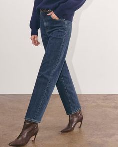 The Way-High® Jean Vintage Indigo – Everlane Dark Wash Jeans With Standard Cut Leg For Fall, Versatile Dark Wash Jeans For Fall, Everyday Dark Wash Pants With Standard Cut Leg, Dark Wash Pants With Standard Cut Leg For Fall, Dark Wash Pants For Fall With Standard Cut Leg, Dark Wash Pants For Fall, Fall Dark Wash Straight Bottoms, Everlane Straight Leg Bottoms For Fall, Everyday Everlane Bottoms For Fall