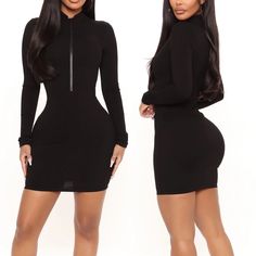 Fashion Nova Black Brooklyn Snatched Mini Dress, Size Medium. Brand New With Tags. Black Stretch Mini Length Bodycon Dress, Black Stretch Knee-length Mini Dress, Black Knee-length Mini Dress For Going Out, Black Mini Bodycon Dress For Going Out, Black Knee-length Bodycon Dress With Back Zipper, Casual Black Bodycon Dress For Club, Black Bodycon Midi Dress With Back Zipper, Black Bodycon Dress With Back Zipper, Black Stretch Mini Dress With Back Zipper