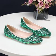 Category:Wedding Shoes; Upper Materials:Faux Leather,PU; Lining Materials:Leatherette; Embellishment:Rhinestone,Crystal; Season:Spring,Fall; Heel Type:Flat Heel; Actual Heel Height:0.59; Gender:Women's; Toe Shape:Pointed Toe; Type:Wedding Flats,Bridal Shoes,Bridesmaid Shoes; Style:Roman Shoes,Luxurious; Heel Height(inch):<1; Outsole Materials:Rubber; Occasion:Party  Evening; Closure Type:Loafer; Shipping Weight:0.7; Listing Date:01/21/2021; Production mode:Self-produce; 2024 Trends:Bling Bling,L Spring Wedding Shoes, Bridesmaid Shoes Flat, Wedding Shoes For Bride, Cheap Wedding Shoes, Shoes For Bride, Rhinestone Pumps, Luxurious Fashion, Bridal Flats, Bridal Shoes Flats