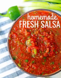 homemade fresh salsa in a bowl with celery on the side