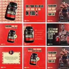 Social media post design of a Protein Powder brand for Instagram and Facebook Protein Powder Aesthetic, Protein Shake Brands, Protein Powder Brands, Protien Powders, 1st Phorm, Standee Design, Gym Supplements, Workout Protein, Photoshop Ideas