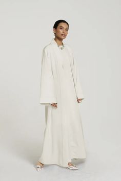 essential abaya short off white White