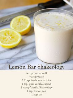 the lemon bar shake is displayed on an iphone