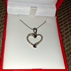 Brand New With Box! 18-22 Size Open To Offers Macy's Silver Jewelry With Diamond Accents, Macy's Silver Jewelry With Brilliant Cut, Macy's Sterling Silver Round Jewelry, Macy's Sterling Silver Jewelry With Brilliant Cut, Macy's Jewelry For Valentine's Day, Silver Diamond Jewelry For Anniversary Gift, Elegant Heart-shaped Macy's Necklace, Macy's Silver Necklaces With Diamond Accents, Macy's Silver Necklace With Diamond Accents