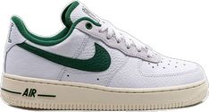 Casual Nike Air Force 1 With Rubber Sole, Sporty White Nike Air Force 1 With Rubber Sole, Casual Green Nike Air Force 1 With Gum Sole, Green Nike Air Force 1 With Gum Sole, Casual Nike Air Force 1 Leather For Streetwear, Casual Leather Nike Air Force 1 For Streetwear, Casual Green Nike Air Force 1 Lace-up, Green Nike Air Force 1 Lace-up Sneakers, Casual Nike Air Force 1 Low-top Leather