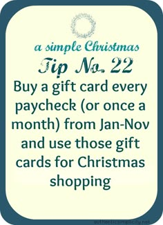 a sign that says, christmas shopping tips