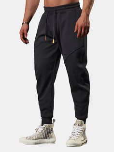 Elevate your athleisure game with our Cropped Joggers With Drawstrings. Crafted from premium polyester, these joggers provide a soft feel for all-day comfort. The cropped design adds a modern twist to your outfit, while the drawstring waist allows you to adjust the fit to your preference. Whether you're running errands or going for a jog, these joggers offer the perfect combination of style and functionality. Specifications: Material: Polyester Package included: 1*Pants Size Chart (inches): Size Blazer Mini Dress, Paisley Shorts, Chain Dress, Cropped Joggers, Colorful Shoes, Leisure Activities, Mens Swim Trunks, Pink Mini Dresses, Man Swimming