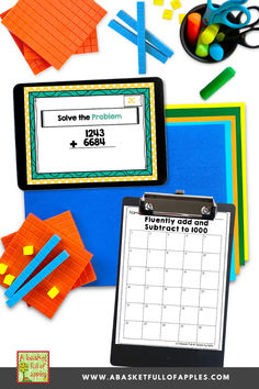 an assortment of school supplies with the text, save the problem and printables