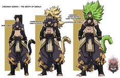 an image of some sort of character from the video game dragon blade, with different poses and