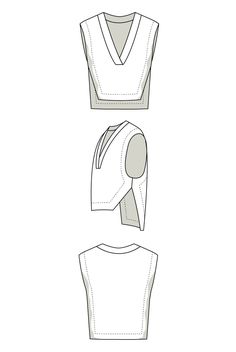 the front and back views of a cropped top